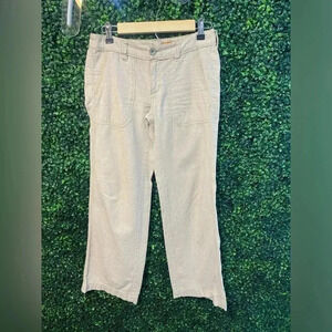 Pilcro and the Letterpress by Anthropologie Wide Leg Linen Cotton Pants Size 0P